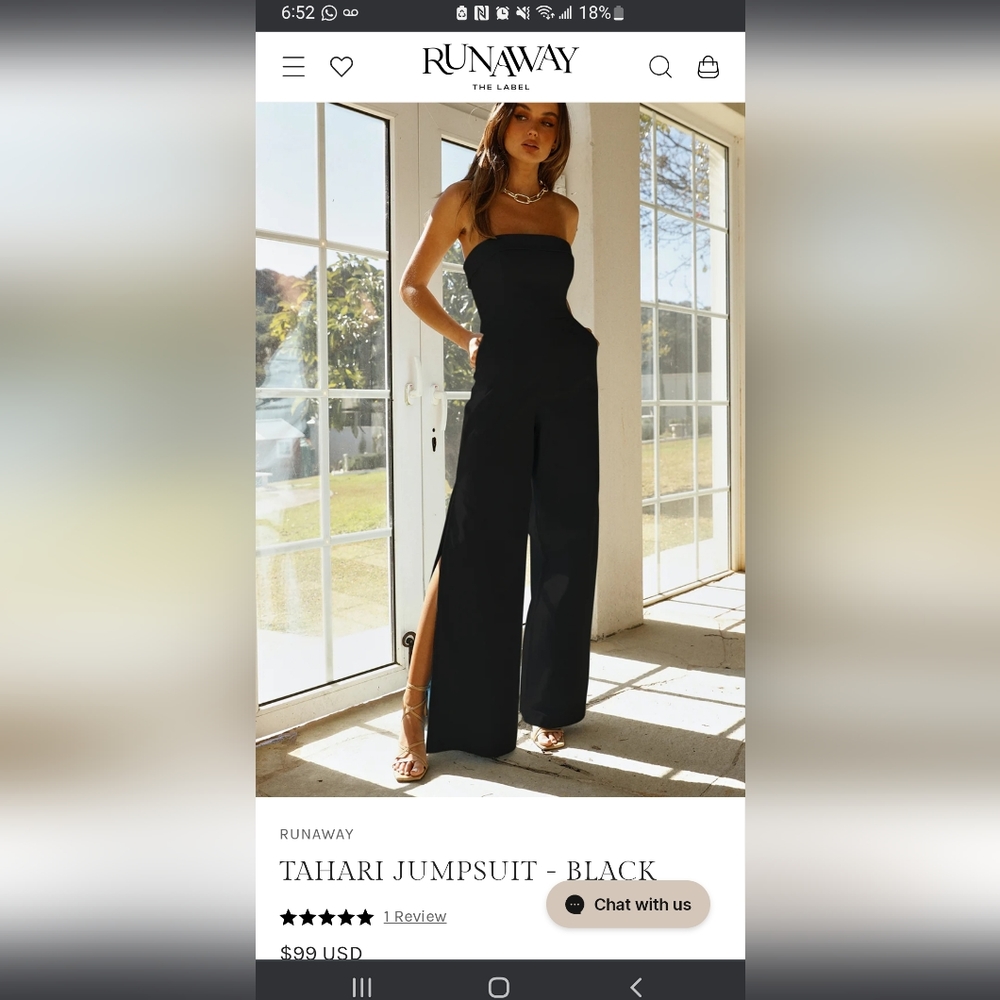RNWY Tahari Jumpsuit Black